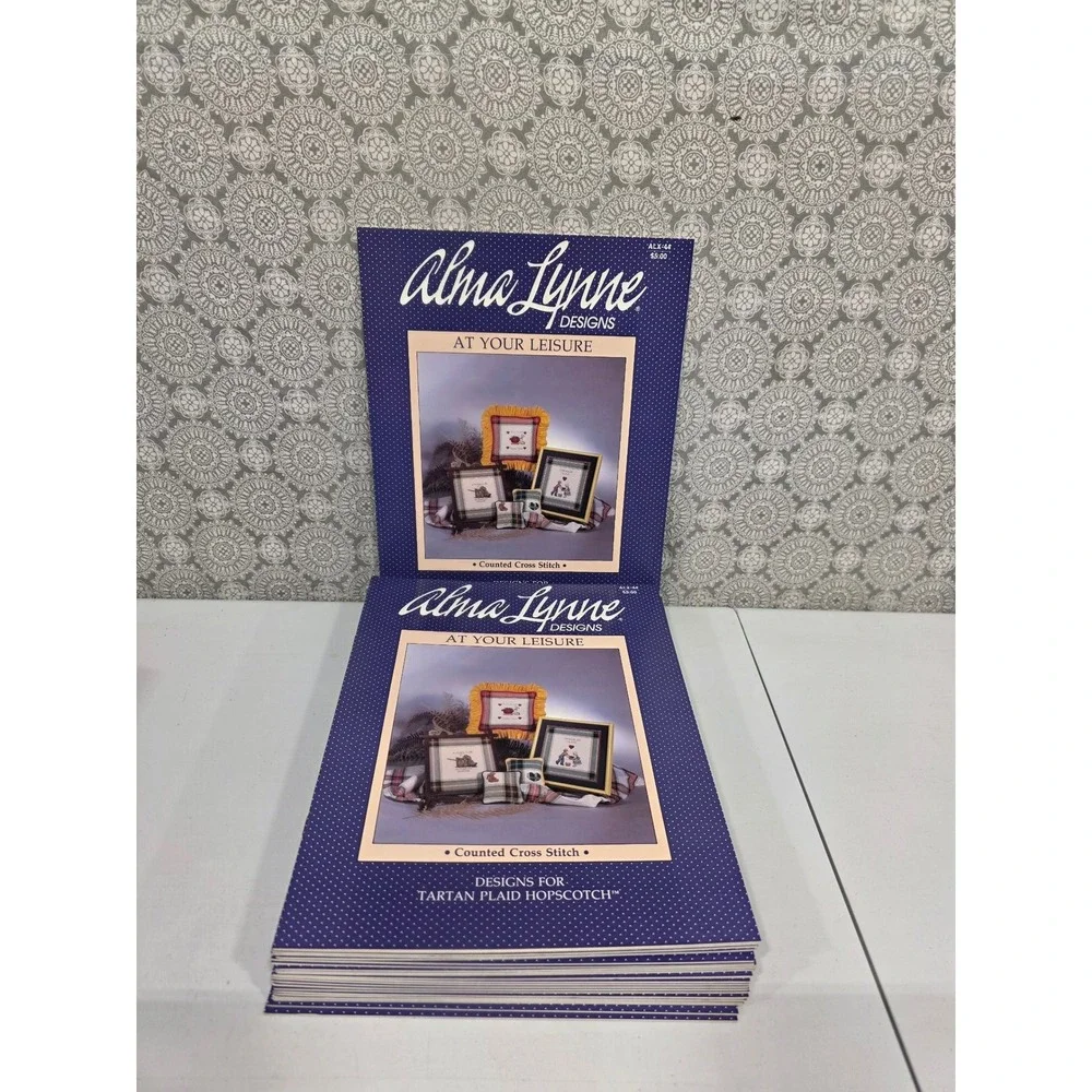 24-Vintage Alma Lynne Designs At Your Leisure Counted Cross Stitch Patterns Book